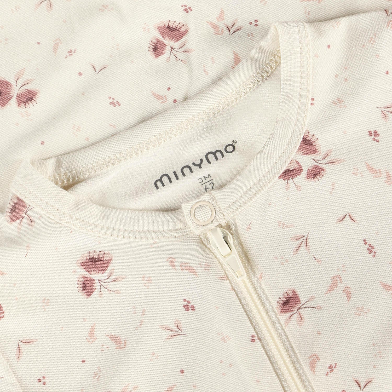 Minymo Heldragt - Peach Wipe m. Blomster