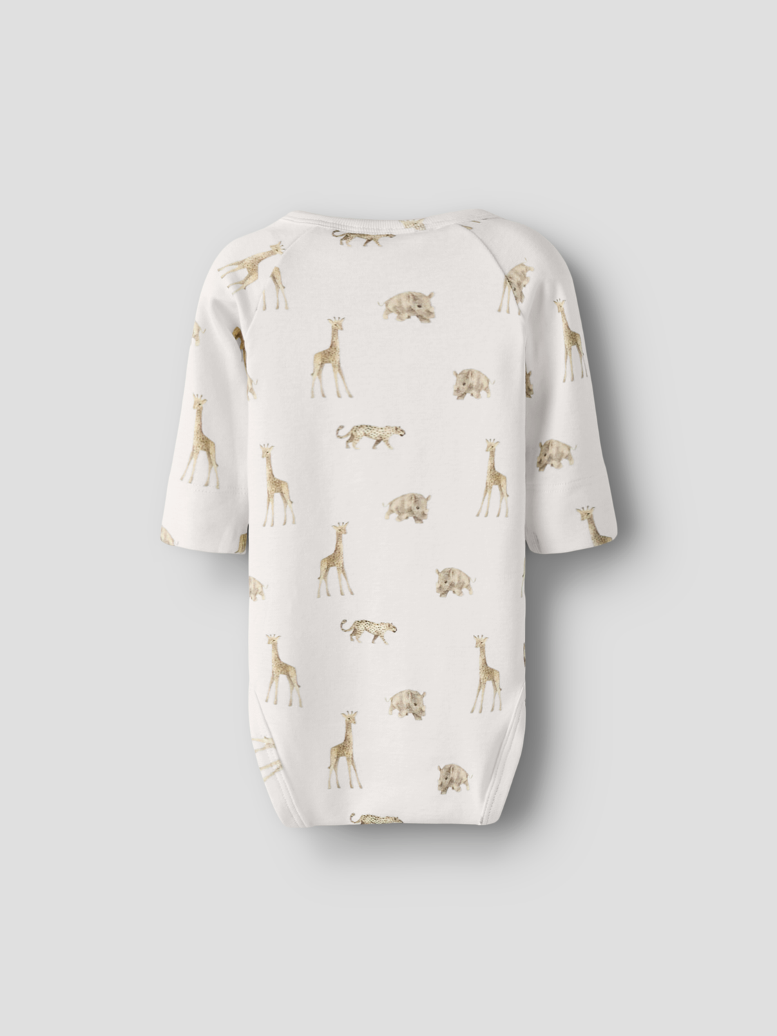 Lil' Atelier - Bodysuit - Coconut Milk - ANIMALS AFRICAN