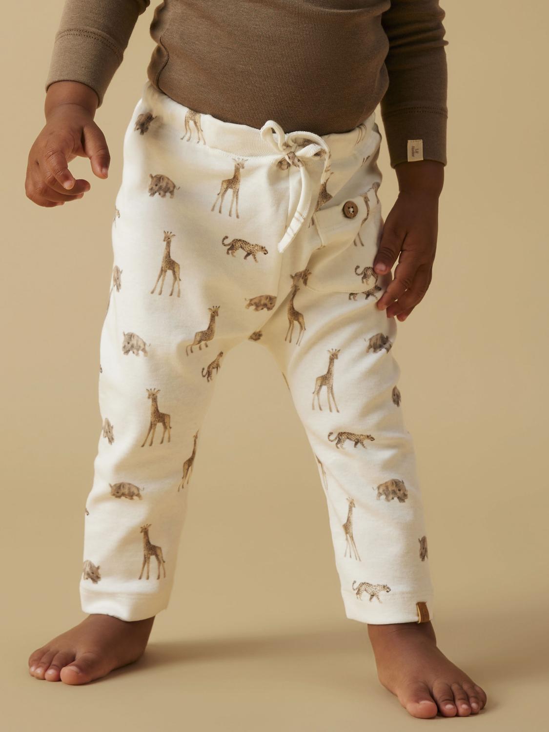 Lil' Atelier - Bukse - Coconut Milk - ANIMALS AFRICAN