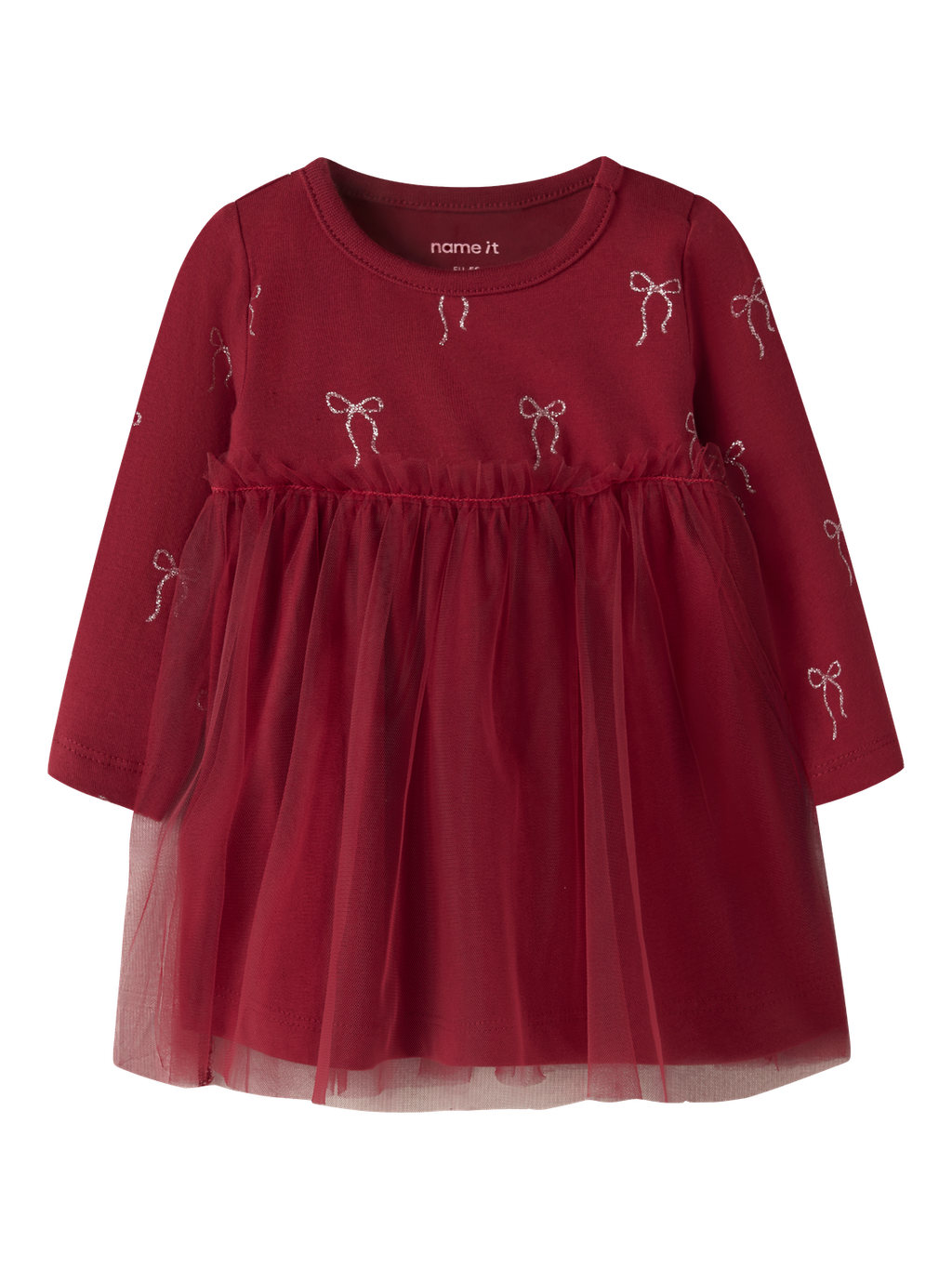 Name It - Kjole - Red dahlia - Ratia