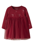 Name It - Kjole - Red dahlia - Ratia